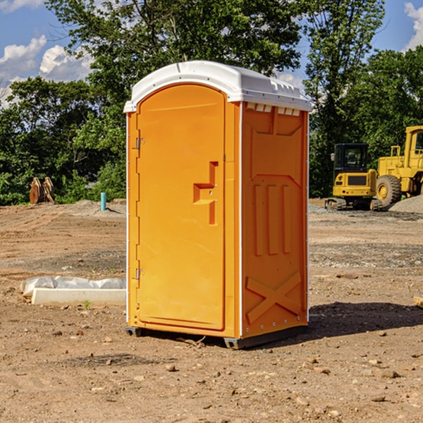 how often are the portable restrooms cleaned and serviced during a rental period in Tigerton WI